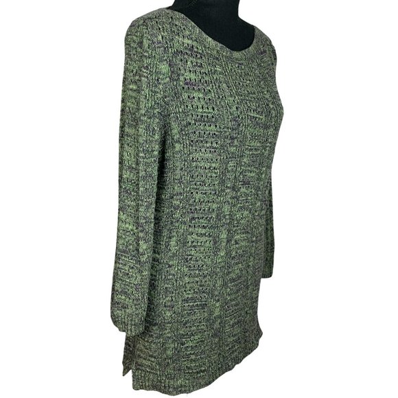 2/$20 - NORTHERN REFLECTIONS Green Knit Long Sleeve Top - Picture 2 of 6